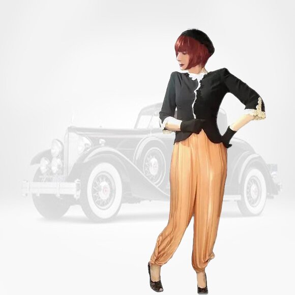 30s Vintage Black Blouse Romantic Lace & Bell Sleeve 1930s - Picture 4 of 15